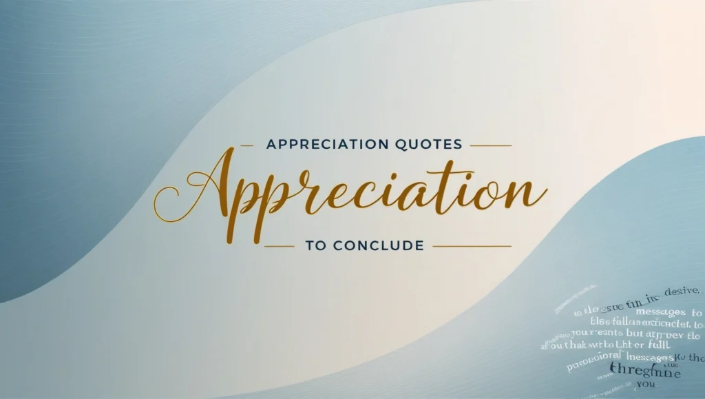 Appreciation Quotes to Conclude