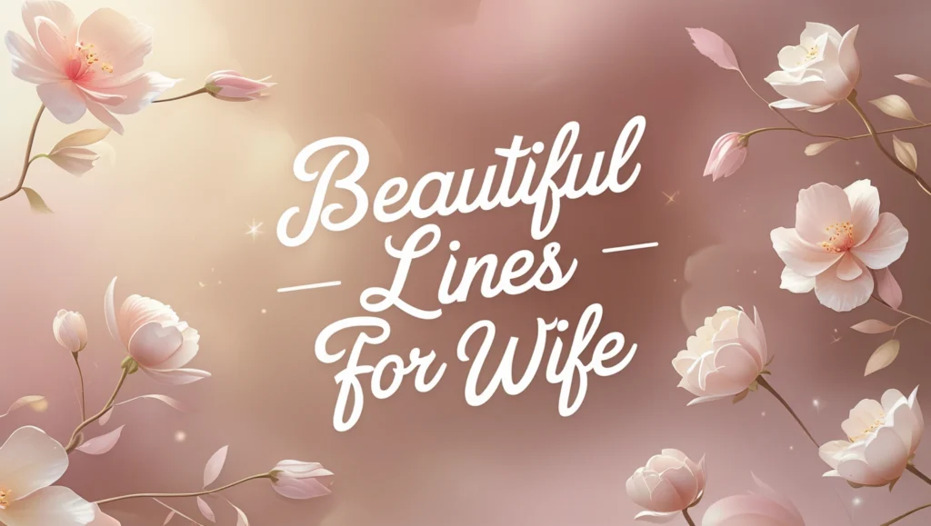 Beautiful Lines for Wife