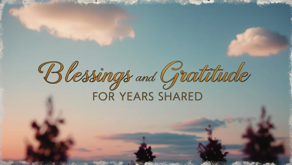Blessings and Gratitude for Years Shared