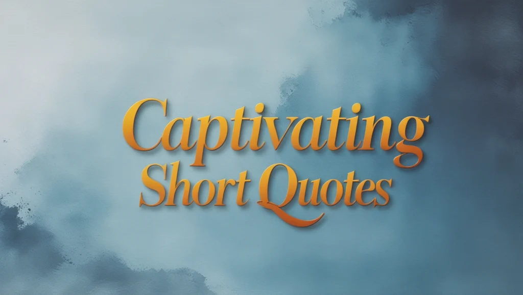 Captivating Short Quotes