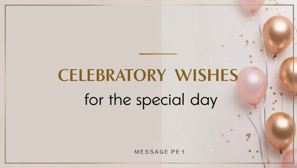 Celebratory Wishes for the Special Day
