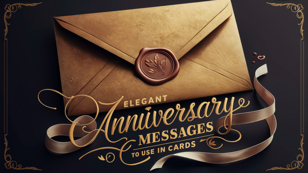 Elegant Anniversary Messages to Use in Cards
