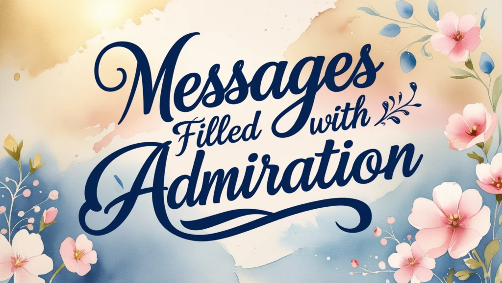 Messages Filled with Admiration