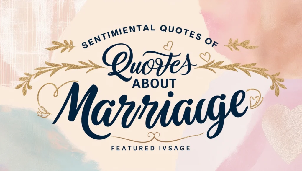 Sentimental Quotes About Marriage