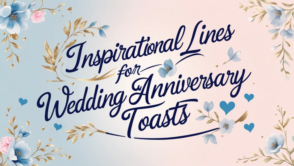 Inspirational Lines for Wedding Anniversary Toasts