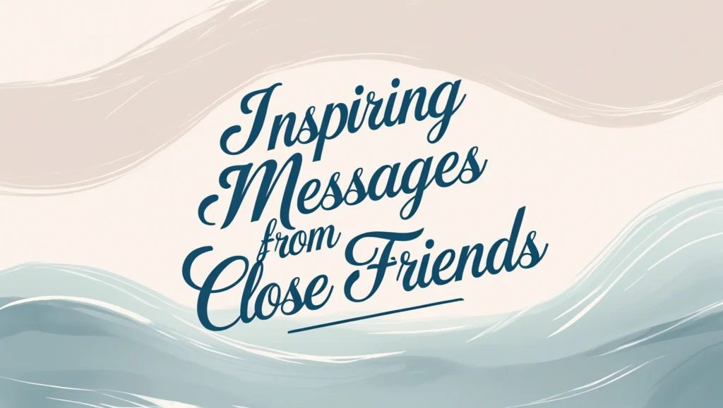 Inspiring Messages from Close Friends
