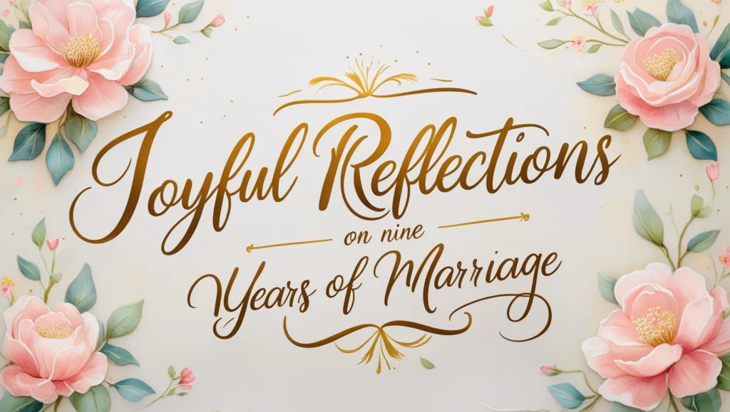 Joyful Reflections on Nine Years of Marriage