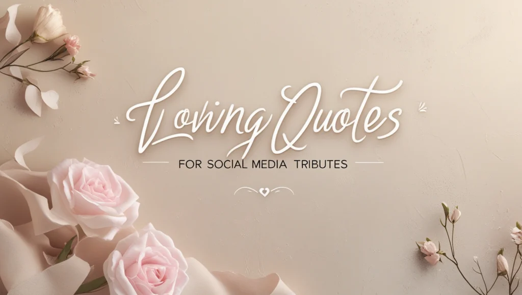 Loving Quotes for Social Media Tributes