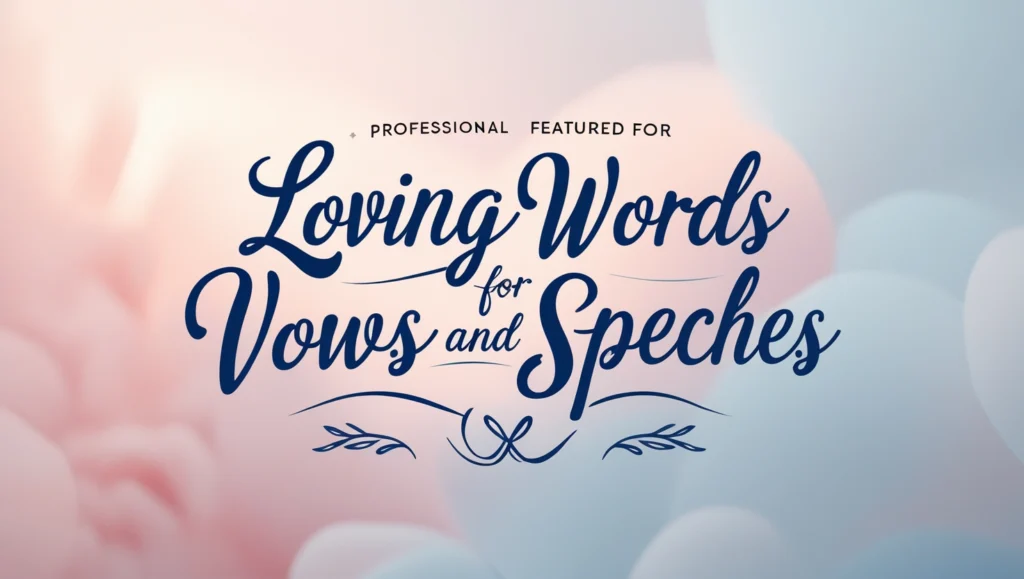 Loving Words for Vows and Speeches
