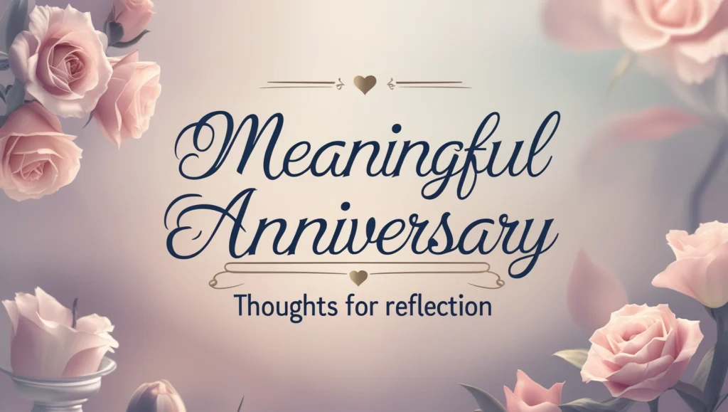 Meaningful Anniversary Thoughts for Reflection
