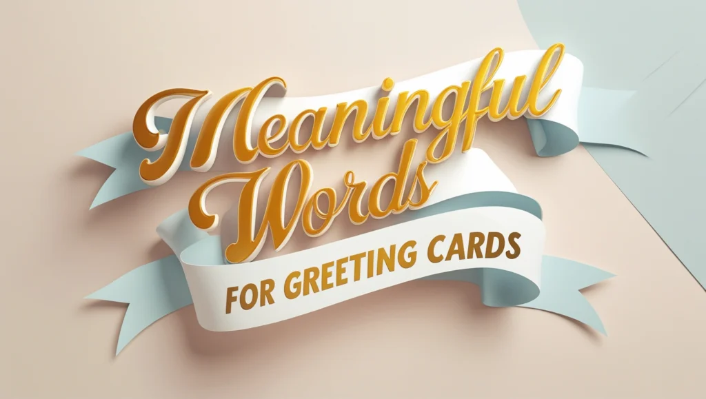 Meaningful Words for Greeting Cards