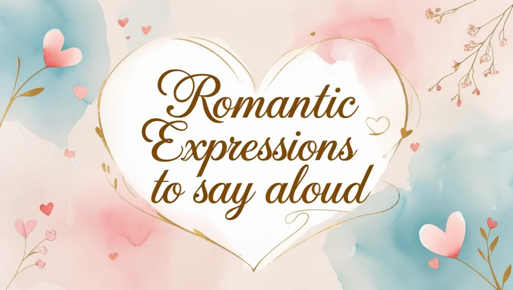 Romantic Expressions to Say Aloud