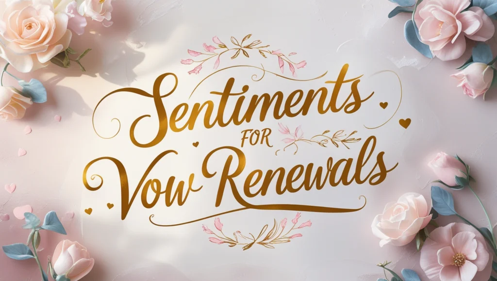 Sentiments for Vow Renewals