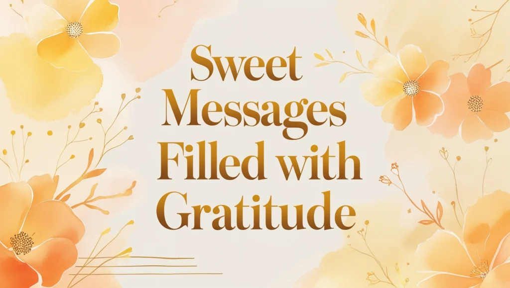 Sweet Messages Filled with Gratitude