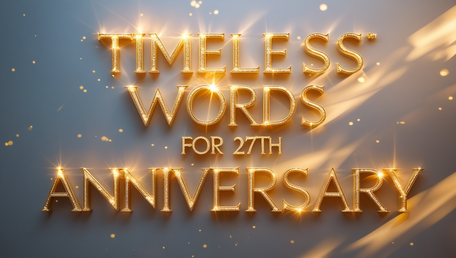 Timeless Words for 27th Anniversary