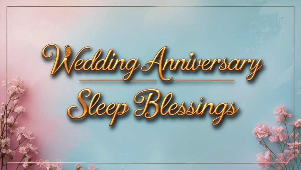 Wedding Anniversary Sleep Blessings