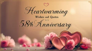 Heartwarming Wishes for the 58th Wedding Anniversary