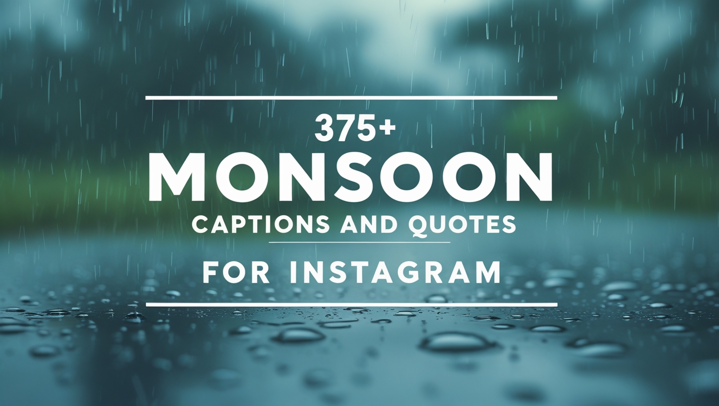 375+ Monsoon Captions and Quotes for Instagram