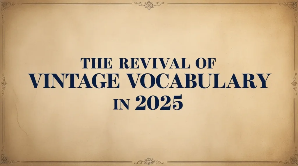 The Revival of Vintage Vocabulary in 2025